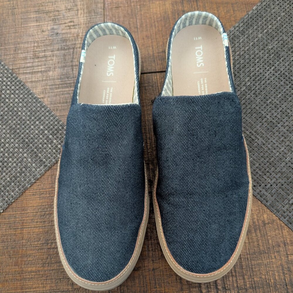 Toms Denim Slides 11M - Picture 2 of 5